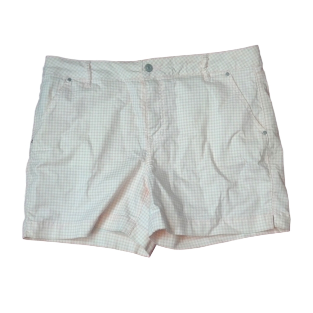 Artisan NY pink white plaid shorts size 16